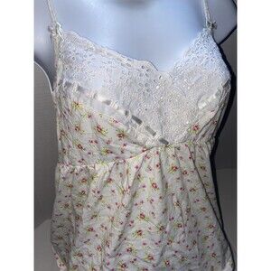 Y2k 90’s Victoria's Secret Cotton Lounge Camisole Set Sz M Cotten Mini Print